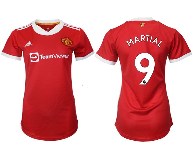 Women 2021-2022 Club Manchester United home aaa version red #9 Soccer Jerseys->women soccer jersey->Women Jersey
